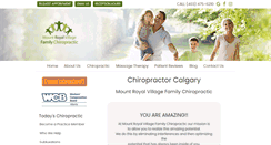Desktop Screenshot of mountroyalchiropractor.ca