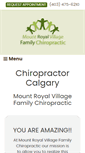Mobile Screenshot of mountroyalchiropractor.ca
